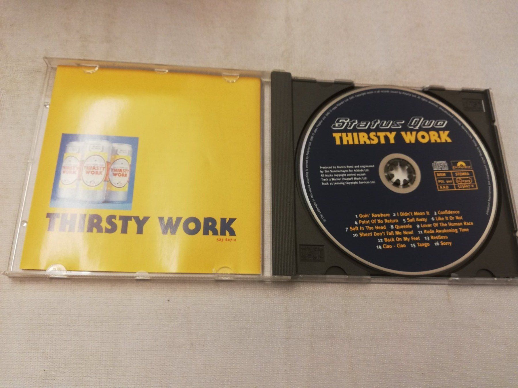 CD: STATUS QUO - THIRSTY WORK – Usato da Bern venduto da Vinylsound.ch 2