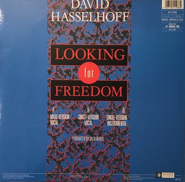 Dischi in vinile: David Hasselhoff – Looking for freedom (12'' Maxi-Single) – Usato da Grüningen venduto da azulvinyl 1