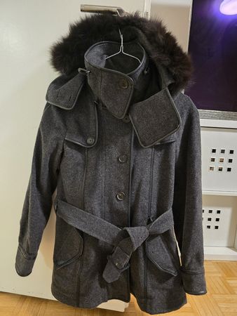 Burberry Wollmantel Gr.34 mit Fellkapuze Versand öglich