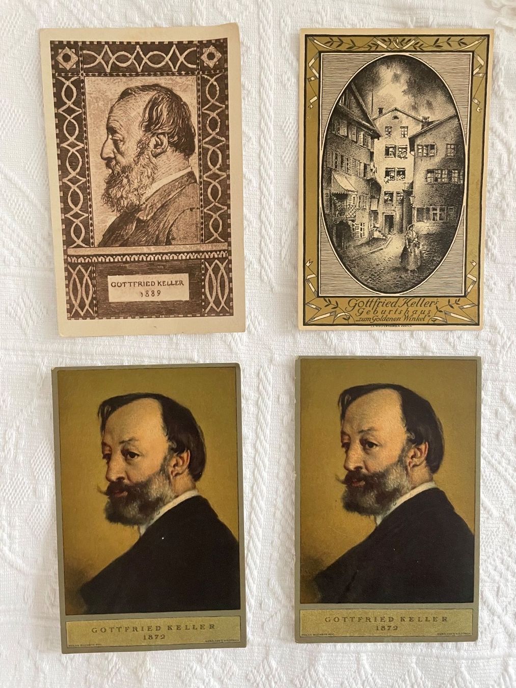 Cartoline postali: 4 Ansichtskarten Bundesfeier 1919 – Usato da Winterthur venduto da Myrtillus