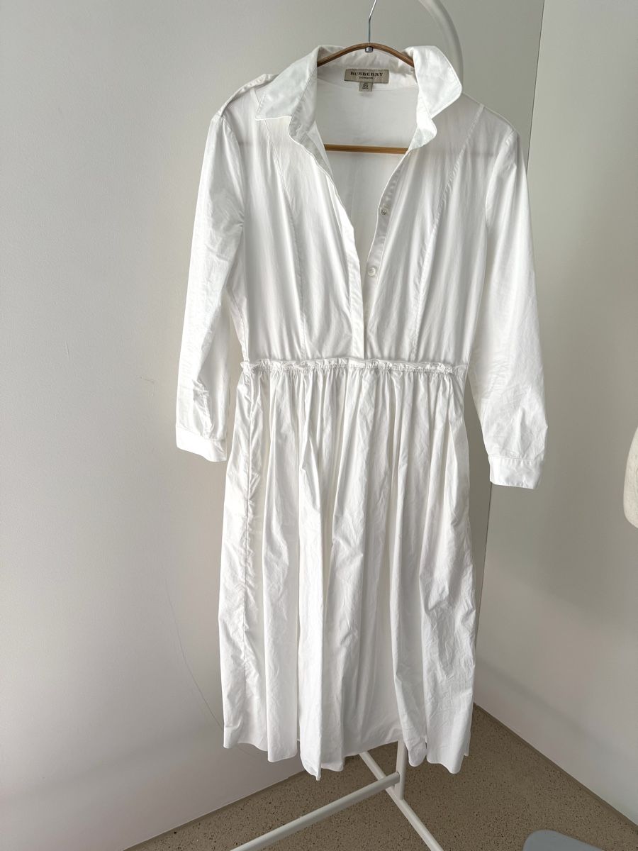 Burberry Vestiti: Burberry shirt white dress – Nuovo (secondo la descrizione) da Zürich venduto da di_archive 9