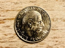 Seltene 1 Franc  Münze Frankreich Charles de Gaulle 1988
