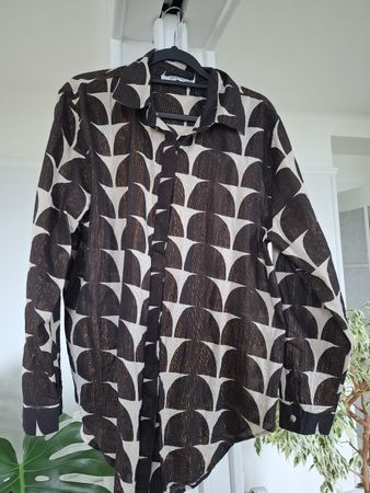 Chemise originale en coton, motif géométrique, taille M