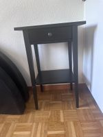 Nachttisch schwarz mit Schublade und Ablage