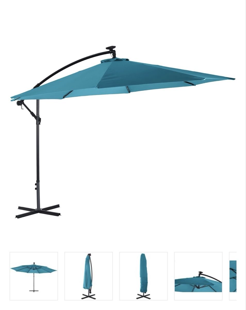 Parasols: Sonnenschirm mit Ständer und Led Neu – Neuf (Voir description) à Stadel par danzaf