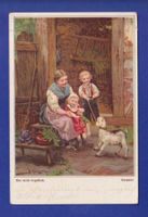 ENFANT - Avec maman et la chèvre // pli d'angle //