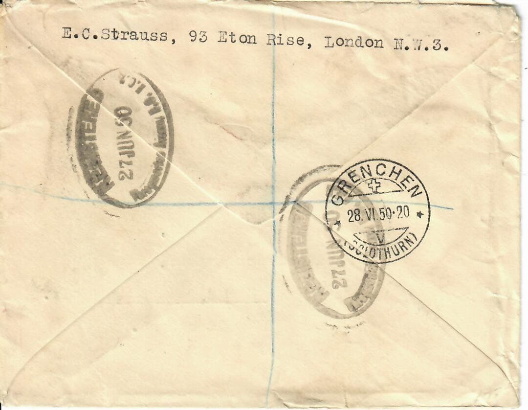 Tutti i francobolli: R - Brief England  1950 – Usato da Hochdorf venduto da Ziegel-16 1