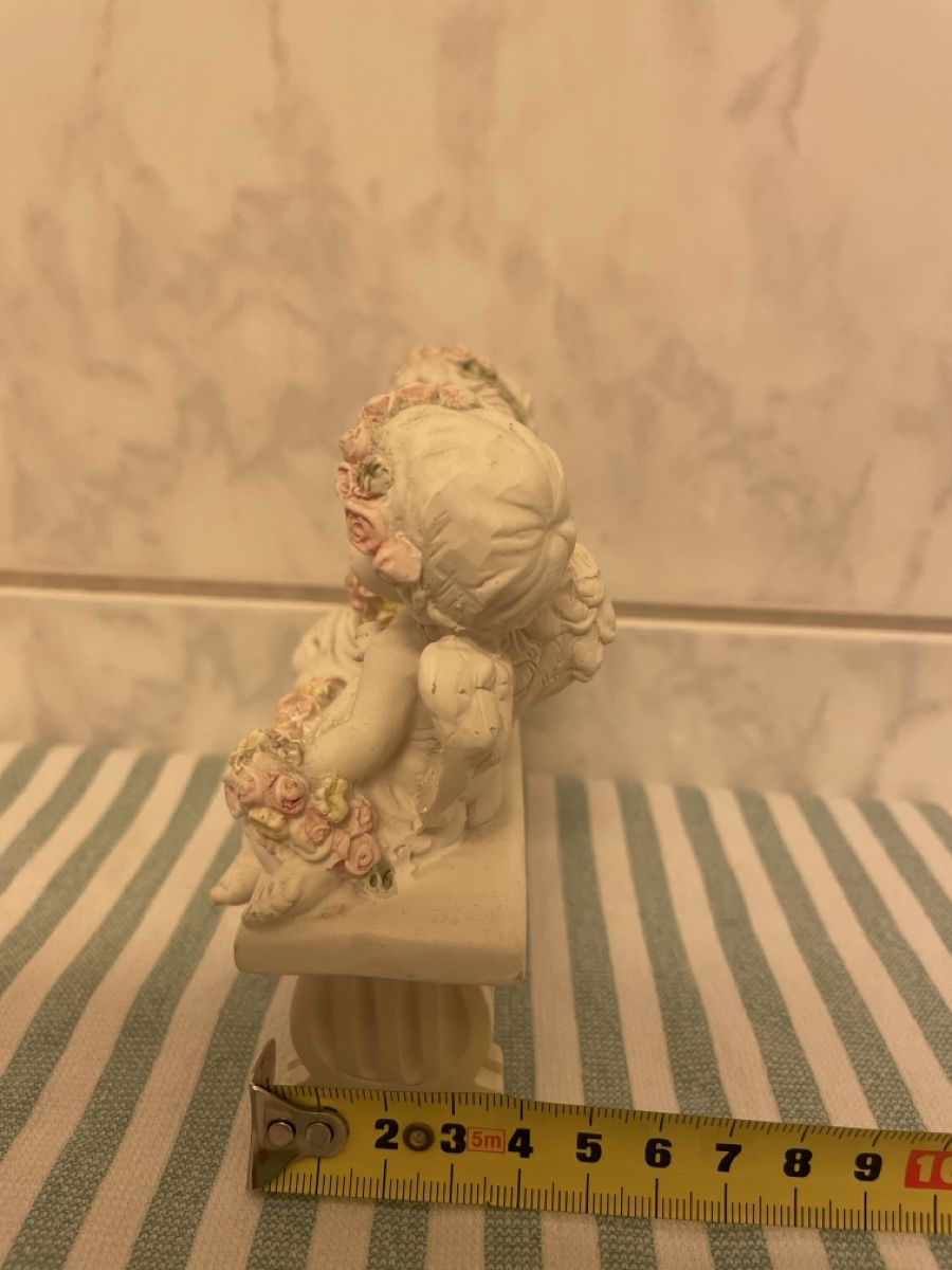 Tutte le decorazioni: Engel Figur mit Blumenkranz, Vintage Look – Usato da Zürich venduto da Hikaru07Japan 3
