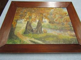 Bild Oel Ufer- signiert H. Schmid 1940              (Nr.15)