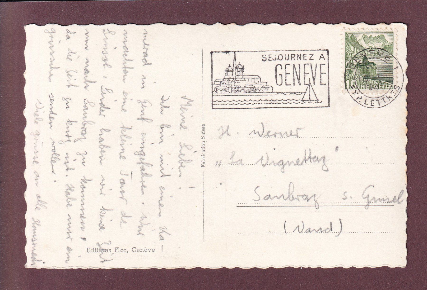 Cartoline postali: GENEVE - Kursaal – Usato da Pully venduto da nicecards 1