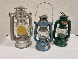 3 x Sturmlaternen Meva und Moonlight gebraucht H 24/20 cm