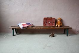 Banc d'école vintage rétro mobilier enfant années 60 piéteme