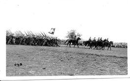 Historisches Foto: Schweizer Armee Parade Batt, 58, um 1950