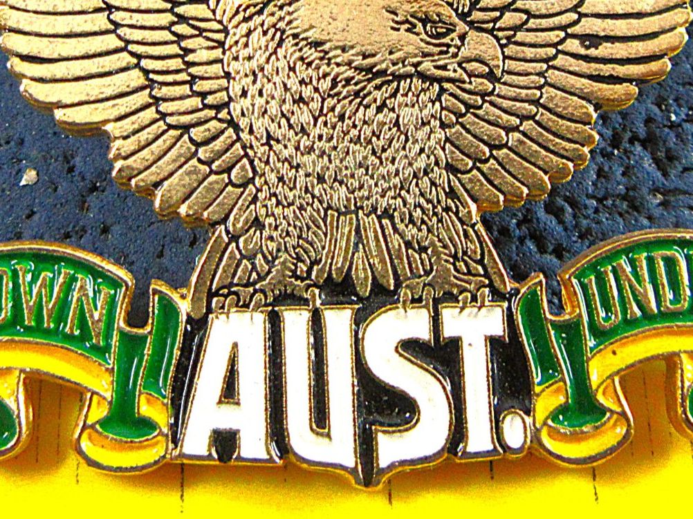Harley-Davidson Placchette & Badge: HD HARLEY-DAVIDSON DOWN UNDER EAGLE GROSSS 55x43mm CUOUT RAR – Usato da Ettingen venduto da Hausi4711 1