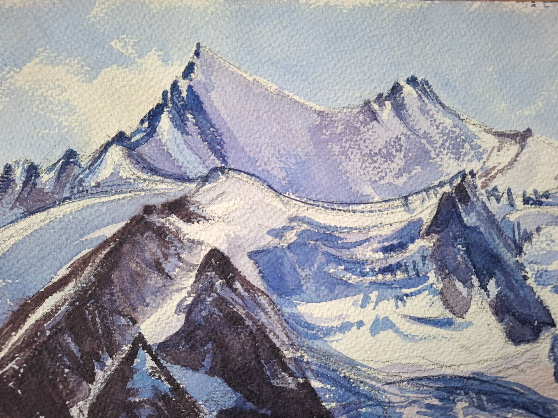 Dipinti: Aquarell Ferdinand Meyer-Streiff Saas Fee VS 1954 – Usato da Rheinfelden venduto da Badelus 6