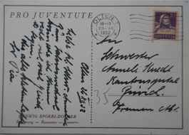 Pro Juventute Karte 1932 Nr. 160 H. Spörri-Dolder