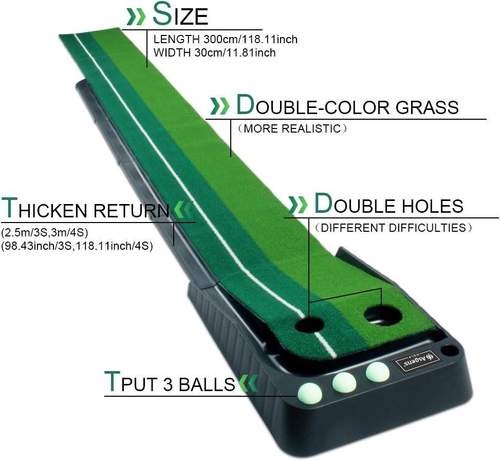 Mazze & Set: Puttingmatte Golfmatte Putting Trainer mit Ballrückgabe – Nuovo e nell'imballaggio originale da Herisau venduto da Zevora 1