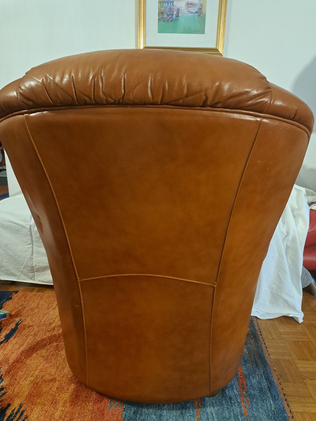 Poltrone: Fauteuil en cuir brun – Usato da Biel/Bienne venduto da Miza03 3