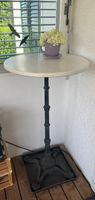 Stehtisch Marmoroptik Eisengussfuss guter Zustand