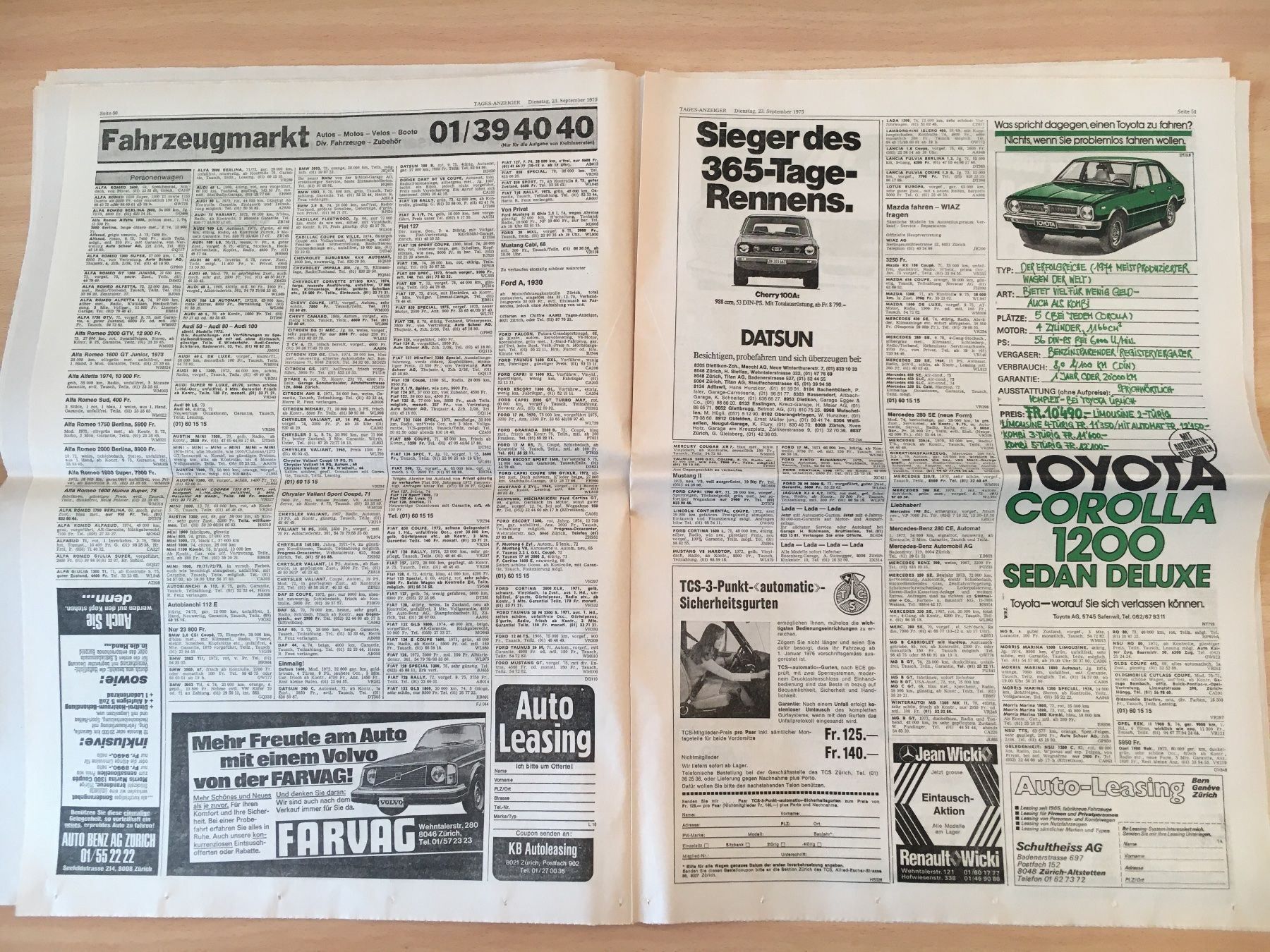 Zeitschriften & Magazine: Tagesanzeiger vom 23. September 1975 – Gebraucht aus Luzern von Jiggy_8898 9