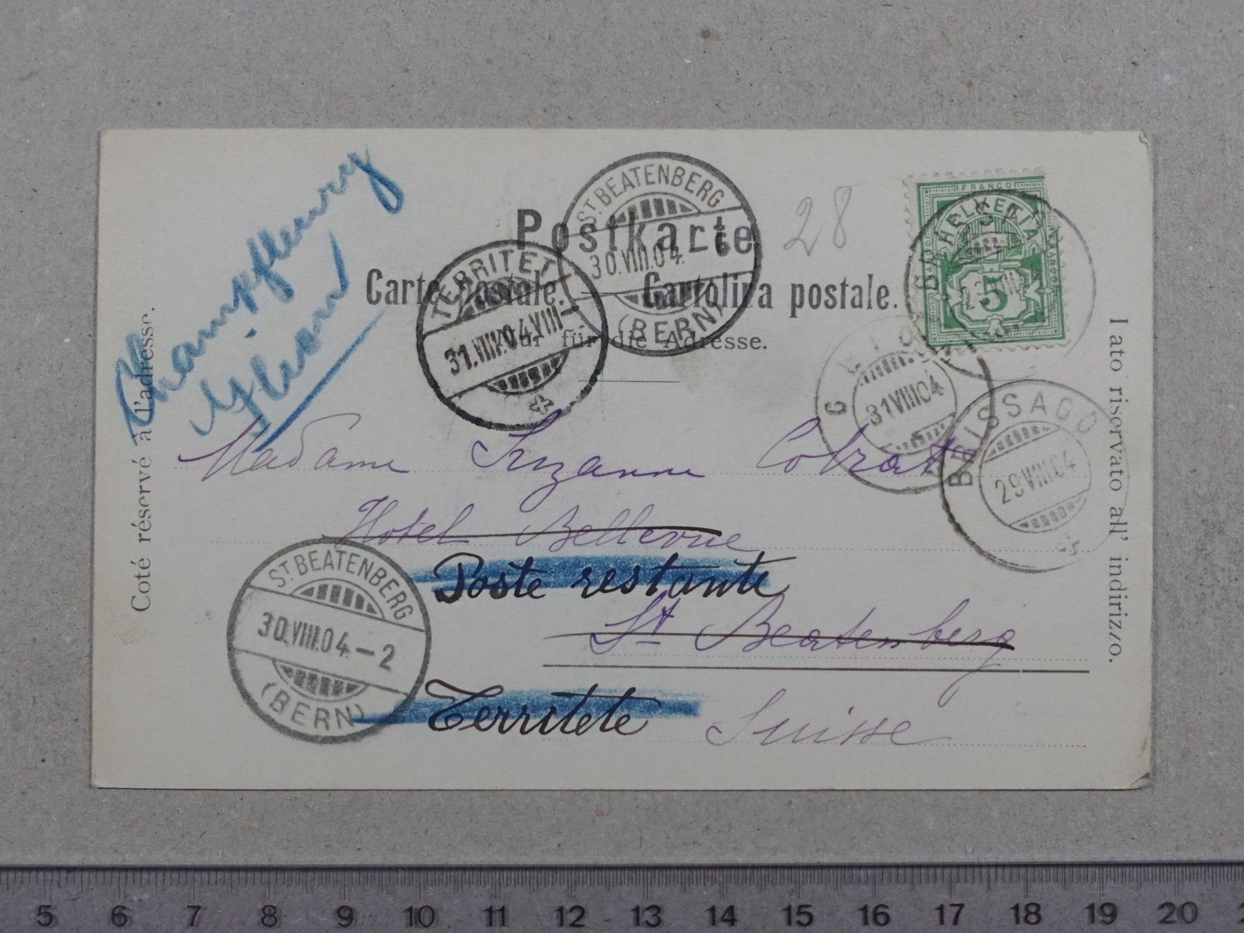 Ansichtskarten: Locarno, 1904, Boot, Schiff, belebt – Gebraucht aus Lenzburg von fh1 1