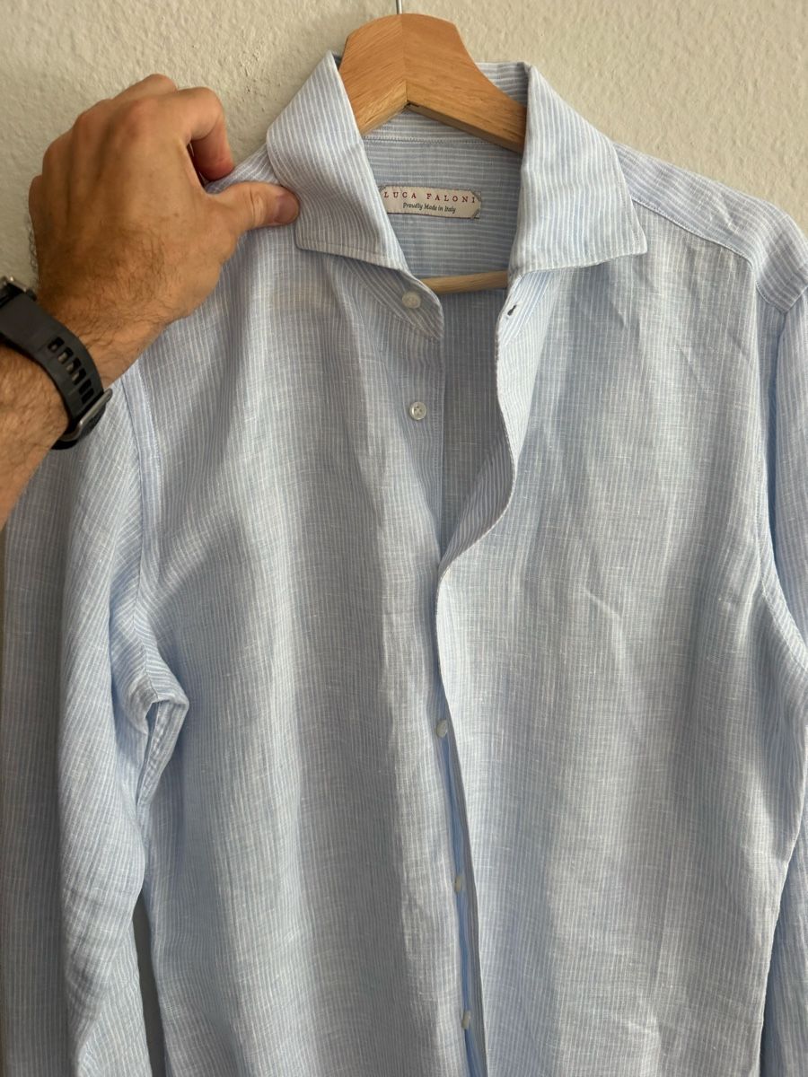 Camicie: Linen Shirt - Luca Faloni - Size S / 39 – Nuovo (secondo la descrizione) da Zürich venduto da vpfiffner 1