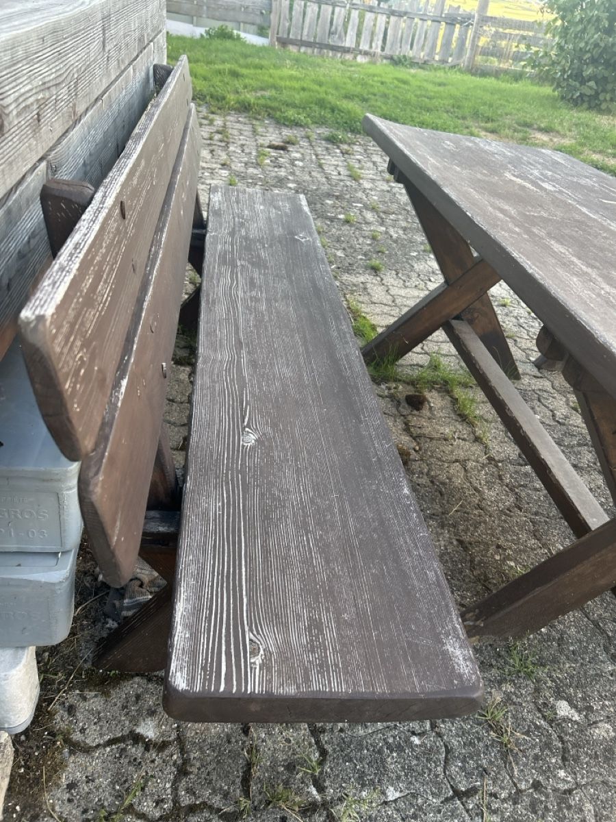 Set di tavolo e panche: Gartentisch mit Bänken Holz gebraucht – Usato da Tuttwil venduto da heidipeter1974 1