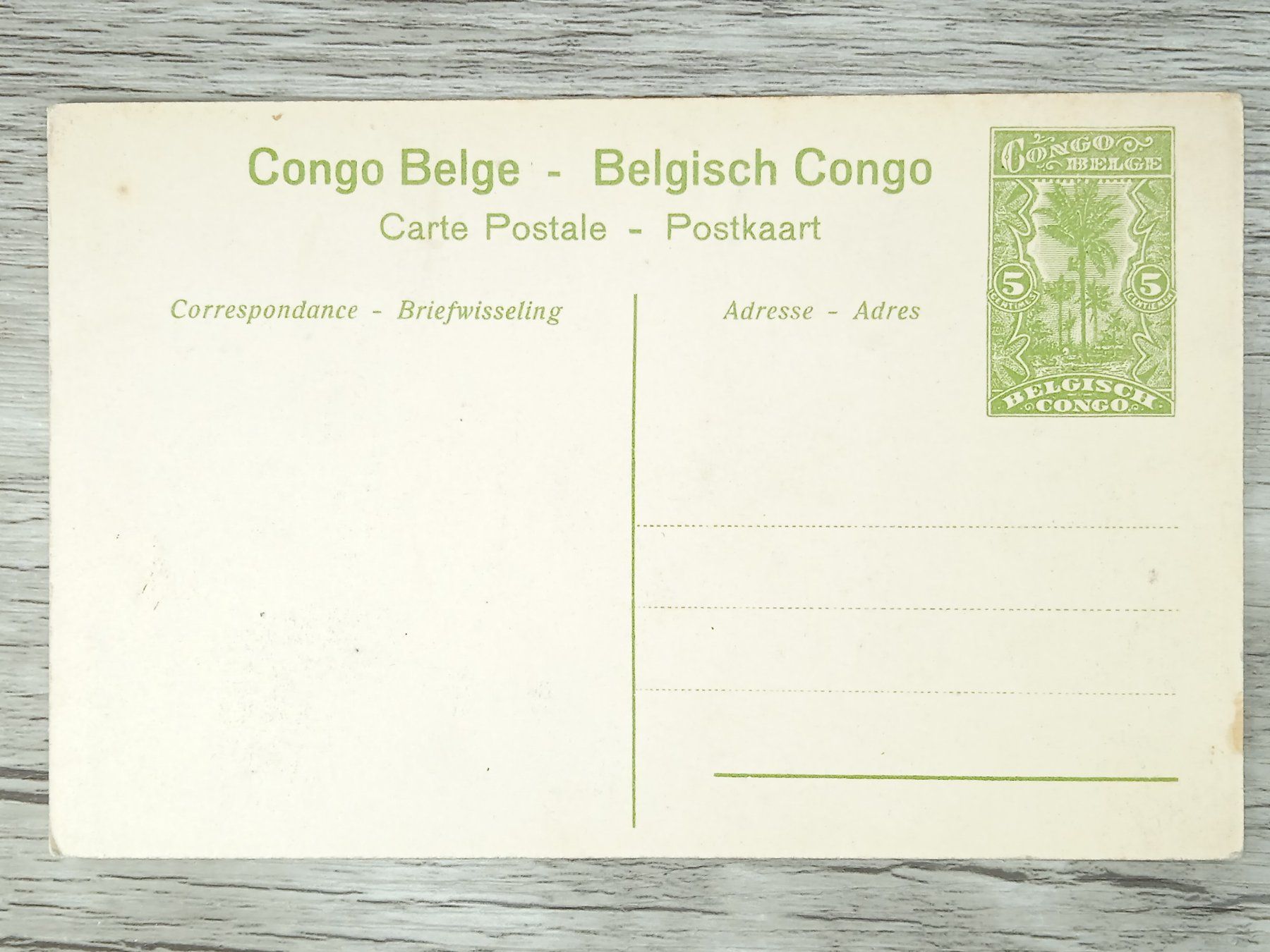 Tutti i francobolli: TR04 Carte Postale + Timbre Congo-Belge 1919/21 – Usato da Cousset venduto da Patrick_Collections 1