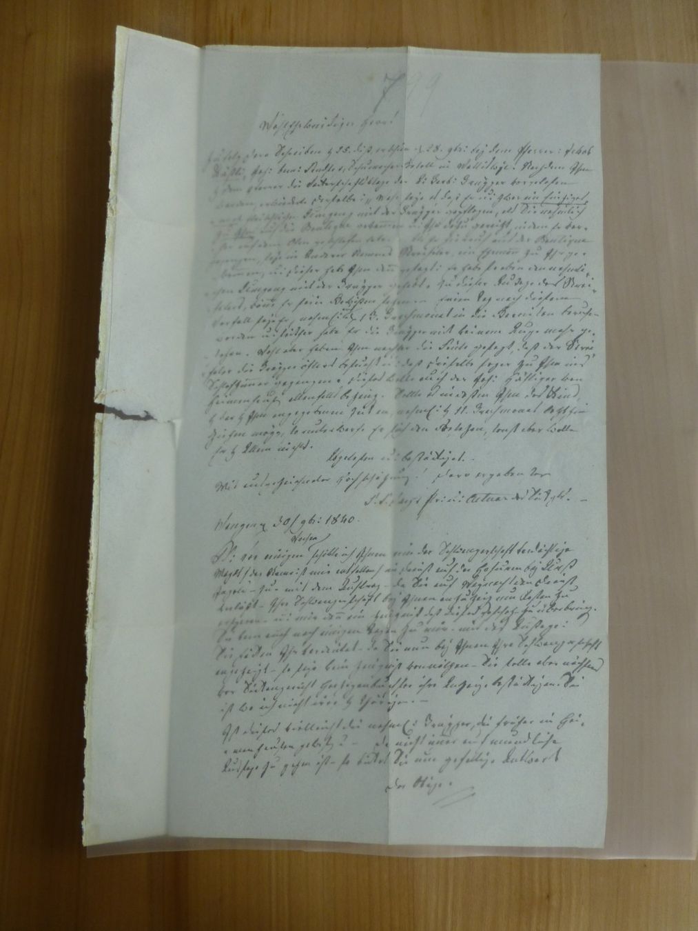 Documenti: Wangen 30. 9. Monat 1840 nach Herzogenbuchsee – Usato da Bettlach venduto da 1saurer 2