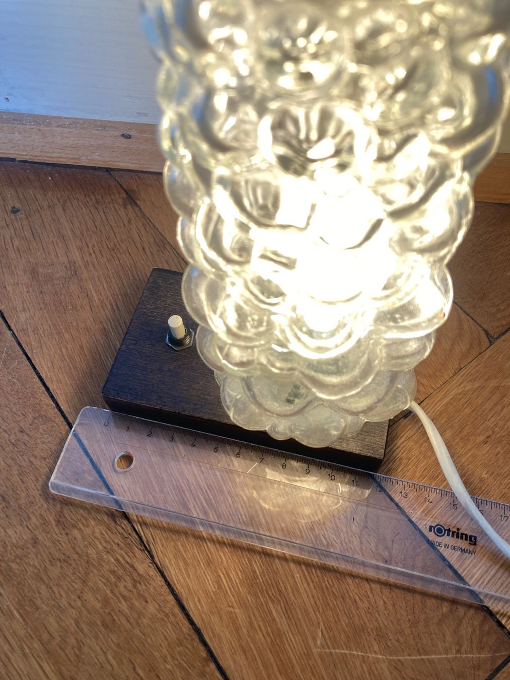 Lampade: Mid Century Glas Lampe – Usato da Basel venduto da fischstaeblii 4