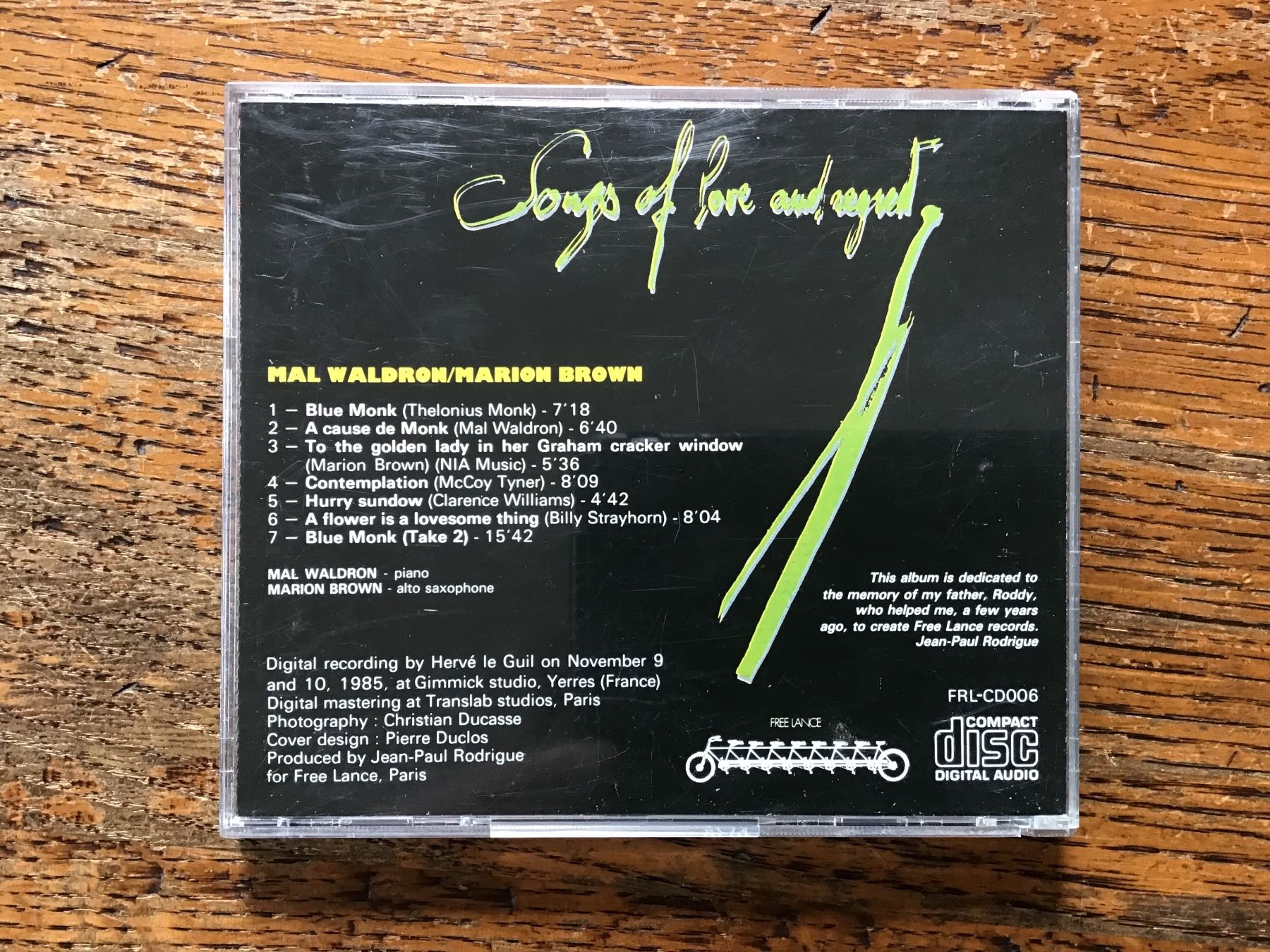 CDs: Jazz CD Mal Waldron/Marion Brown – Gebraucht aus Fully von  2