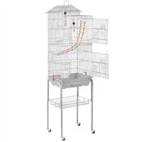 Vogelkäfig Vogelhaus mit Ständer weiss