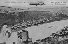 Zeppelin Postkarte Friedrichshafen - Köln 1912, Selten!