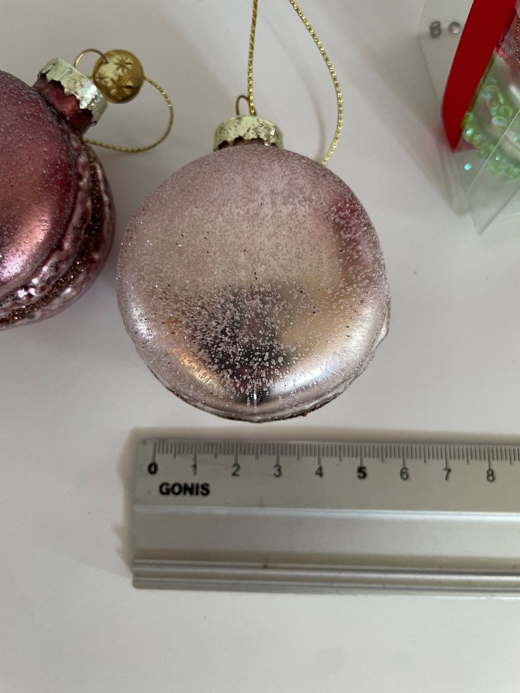 Tutte le decorazioni: 3 Weihnachtsbaum-Schmuck, Macarons – Nuovo e nell'imballaggio originale da Cham venduto da 2eye 2