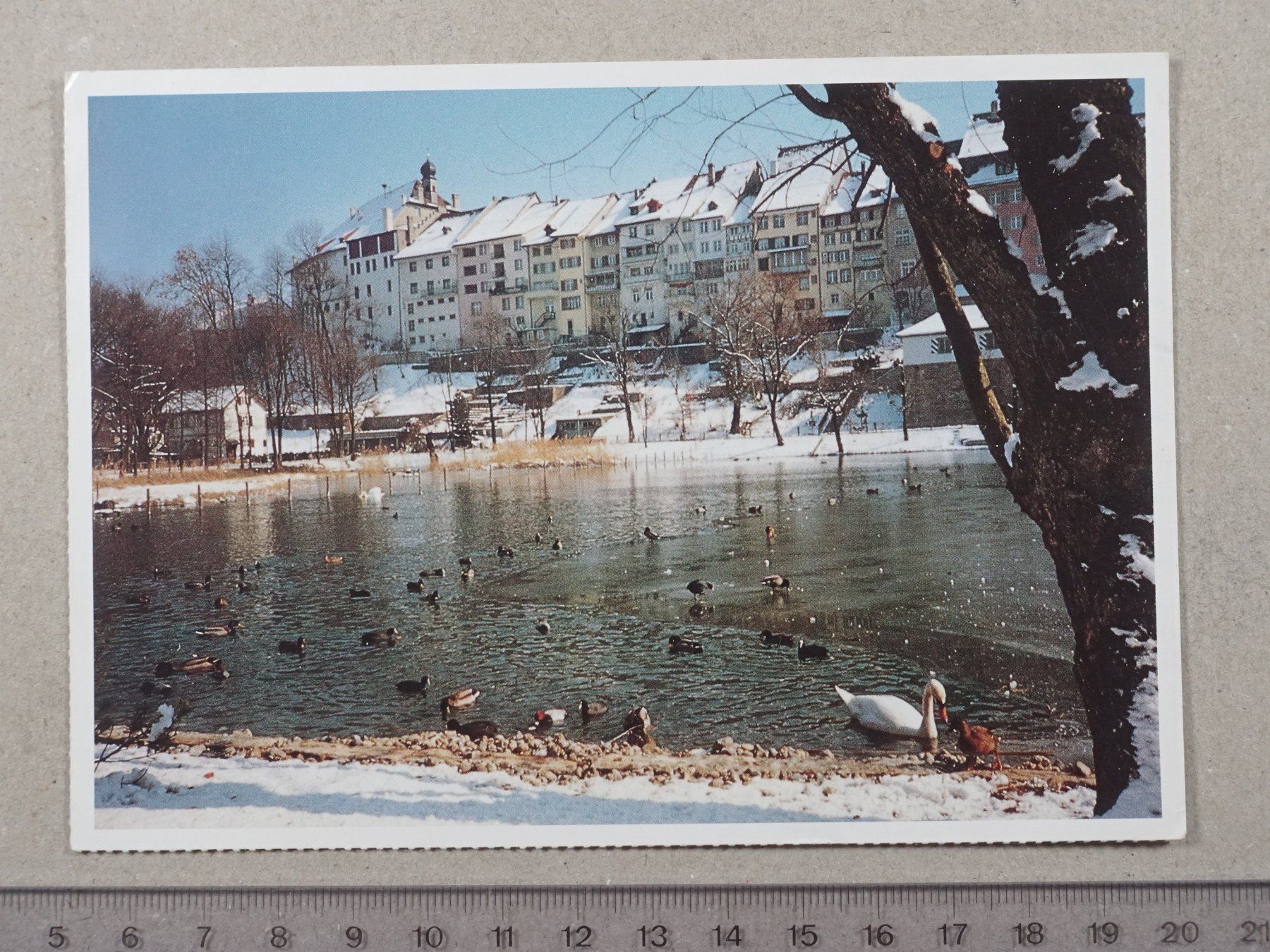 Cartoline postali: Wil, Altstadt, Weiher, 1993 – Usato da Lenzburg venduto da fh1