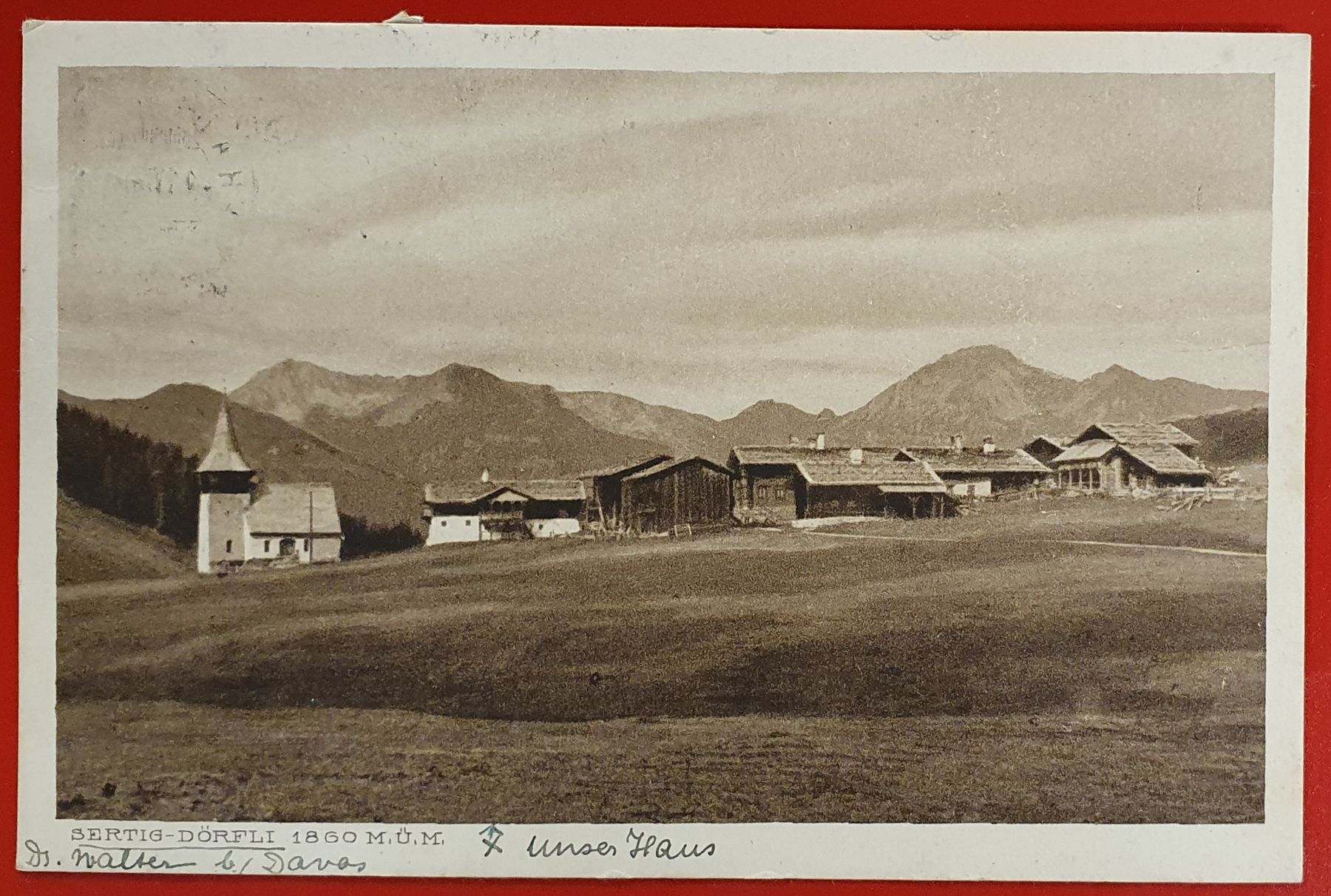 Cartoline postali: Sertig Dörfli 1921 - mit Stabstempel – Usato da Kreuzlingen venduto da Rschweiz1