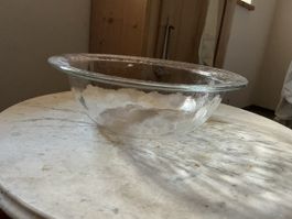 Glas Schale 33cm, Hergiswiler Glas