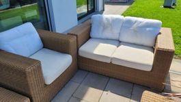 Sommer-Lounge-Set aus Rattan für den Garten ☀️