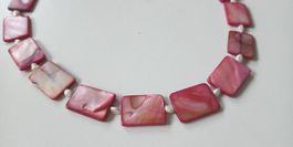Antike Kette aus Silber 925 mit Perlmutt Art Déco zu Nile