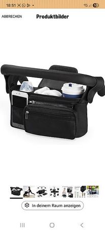Kinderwagen Organizer universal - Tasche schwarz