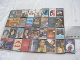 34x Musikkassetten gemischt tolle Sammlung Hitparade ua
