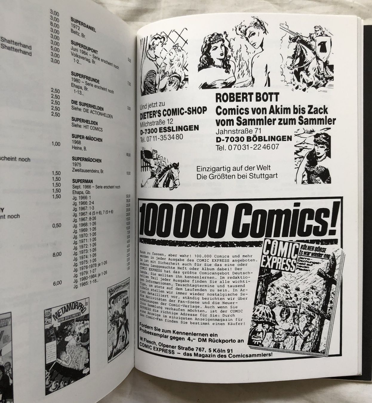Fumetti: Allgemeiner Deutscher Comic-Preiskatalog 1986 – Usato da Schaffhausen venduto da durruti 4