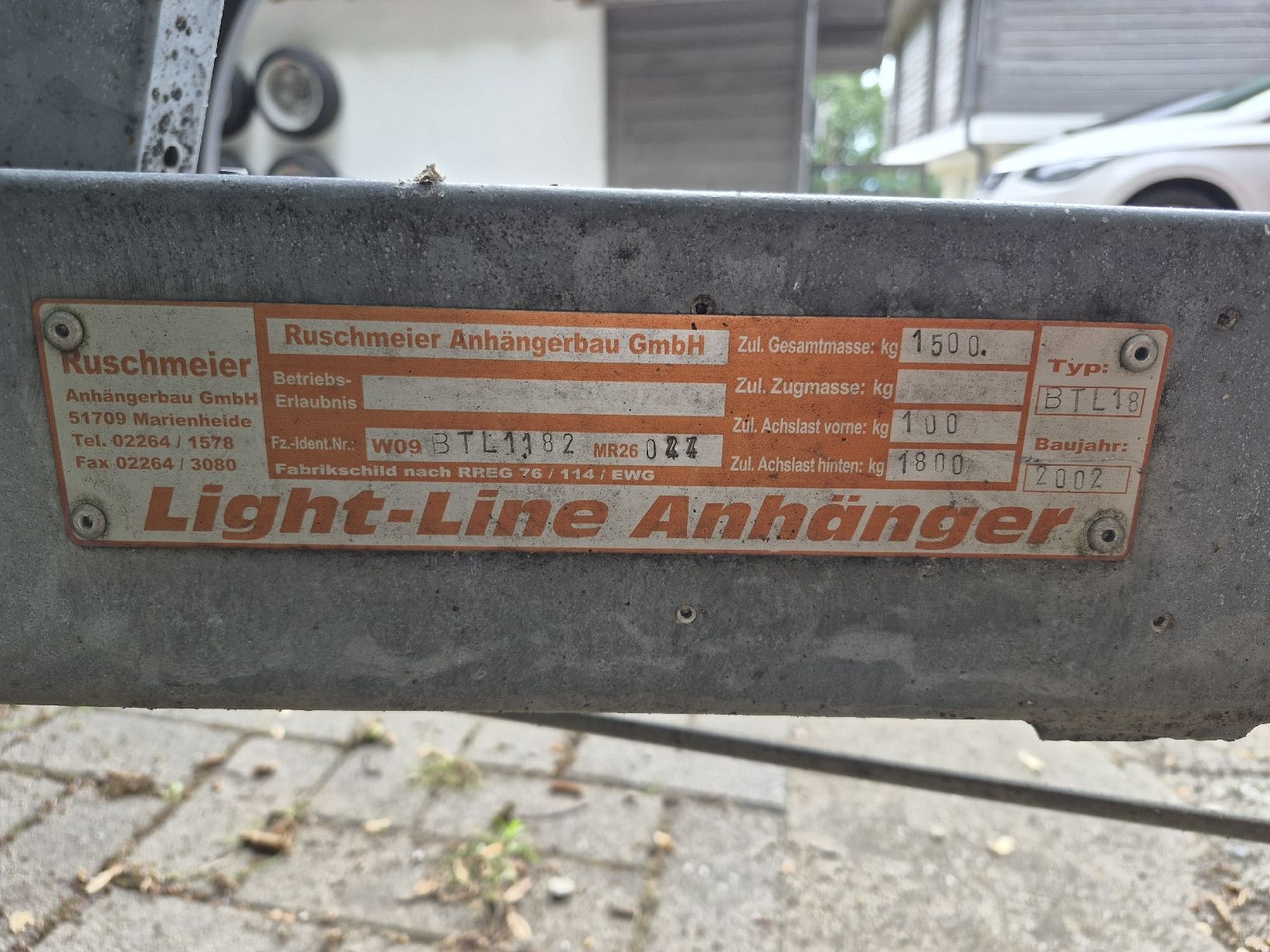 Stüssy Anhänger: Remorque Ruschmeier BTL 18 expertisée  – Gebraucht aus Trélex von Christobald 1
