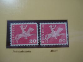 Abart Postreiter 1963 ** Stark abgenutzte Platte