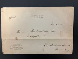 Vorphila Couvert Rossens-Fribourg 1871