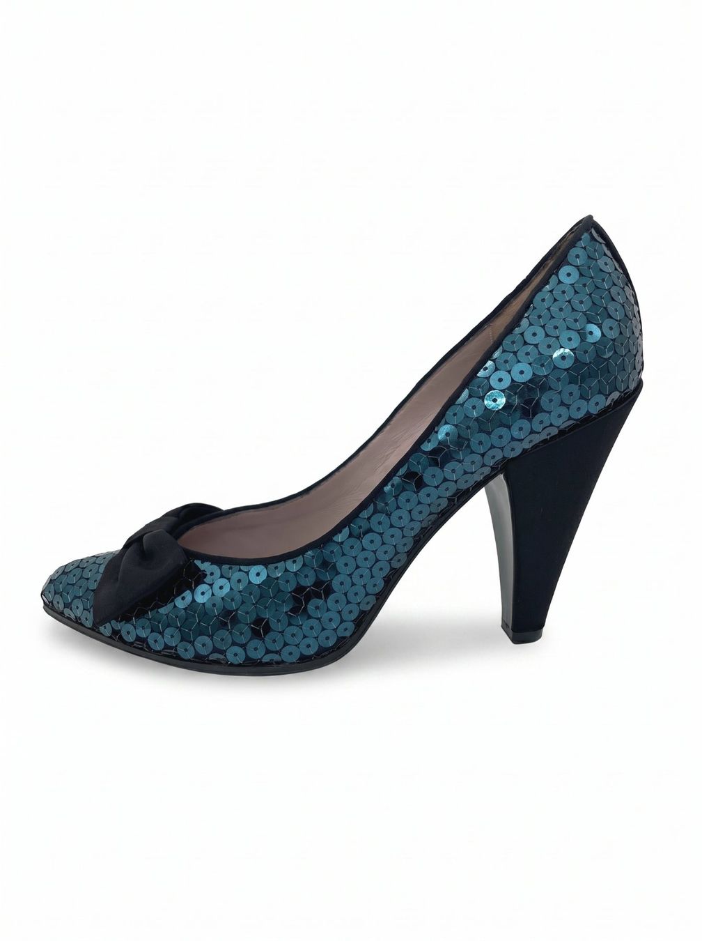 Marc Jacobs Scarpe da donna: Marc Jacobs Sequins Block Pump EU 38.5 Metallic – Usato da Zürich venduto da shoe_shop