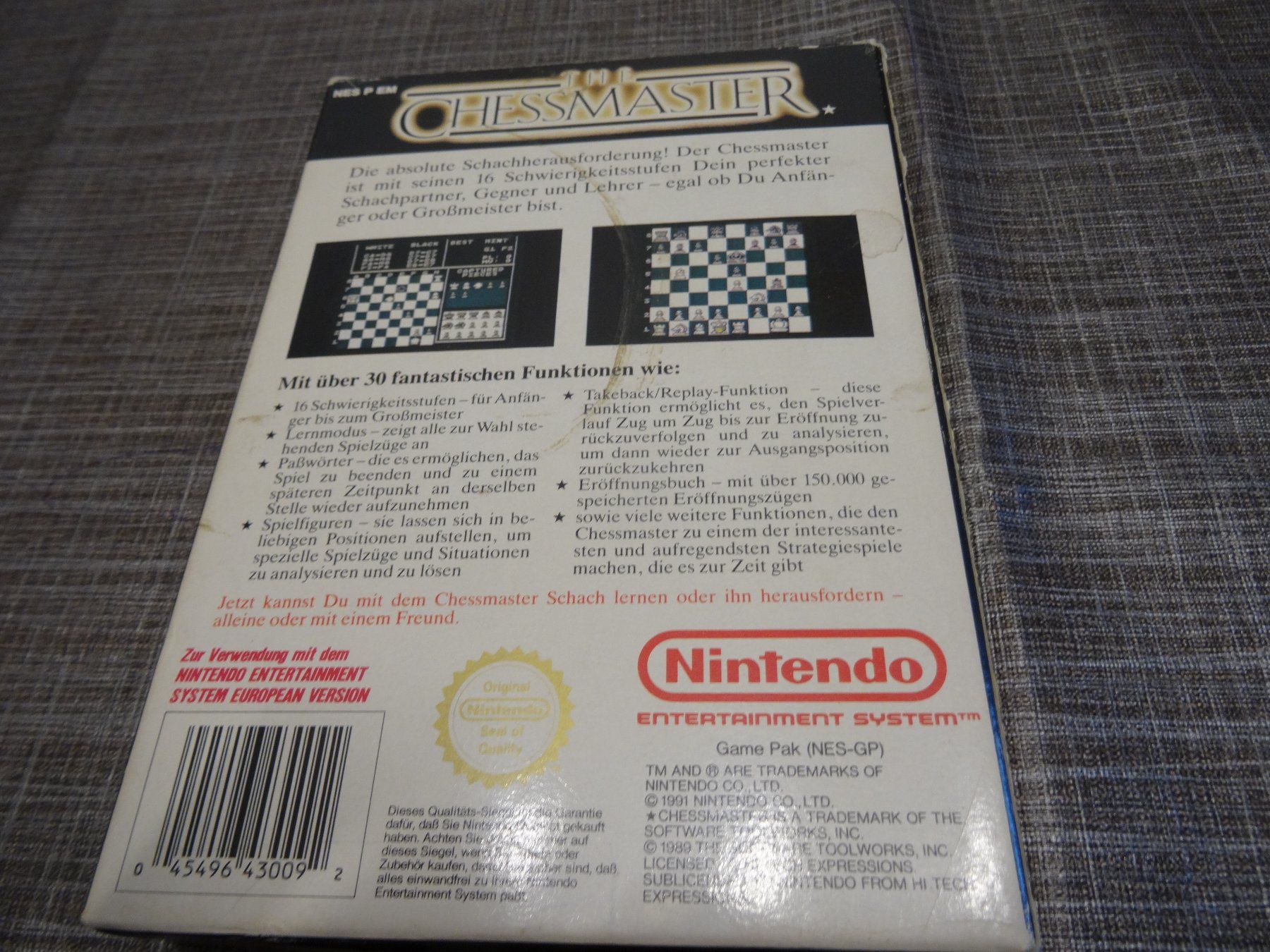 Nintendo Giochi: The Chessmaster NES OVP – Usato da Olten venduto da Disc-Ausverkauf 1