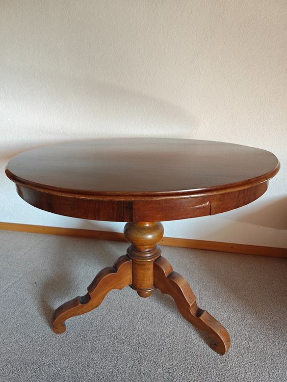 Antiker Tisch rund Massivholz 95cm Biedermeier BELP (Gebraucht) in ...