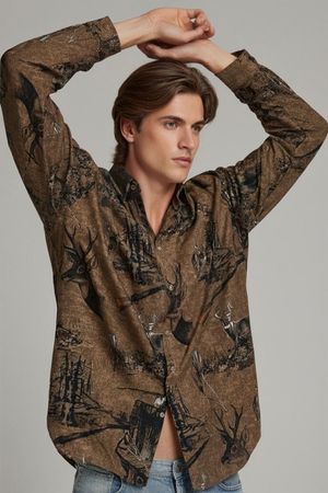 Rugged Earth Outfitters Jagdmuster Button-Down-Hemd