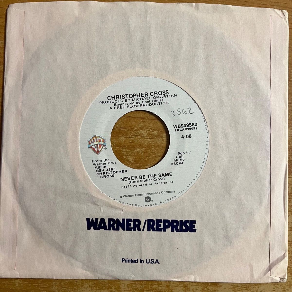 Dischi in vinile: Christopher Cross - Never Be The Same / 1. US-Press. 1980 – Usato da Gais venduto da soundcave57